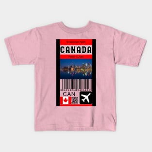 Canada first class boarding pass Kids T-Shirt